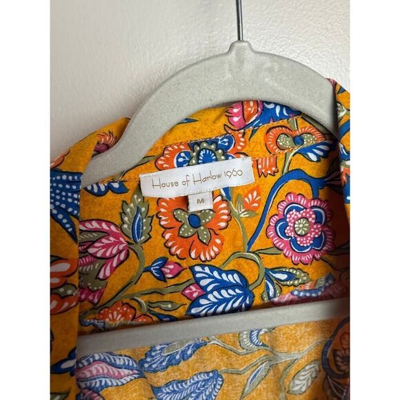 House of Harlow 1960 Cheyna Floral Orange Cut Out Dress Sz. M - Picture 10 of 10